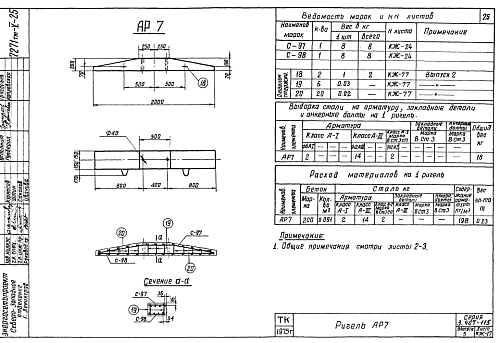 РИГЕЛЬ ДЛЯ ОПОР АР-7