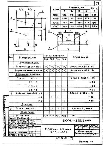 ОПОРНАЯ ПОДУШКА ОП-4