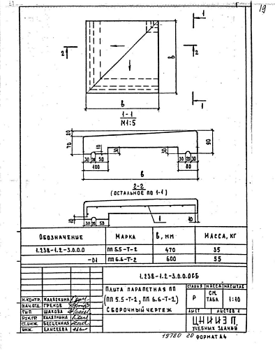 ПЛИТА ПАРАПЕТНАЯ ПП 6.6-Т-2а(б)